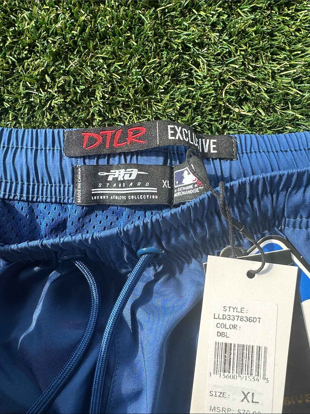 Blue Dodgers Embroidered Men’s Athletic Shorts - Picture 3 of 5